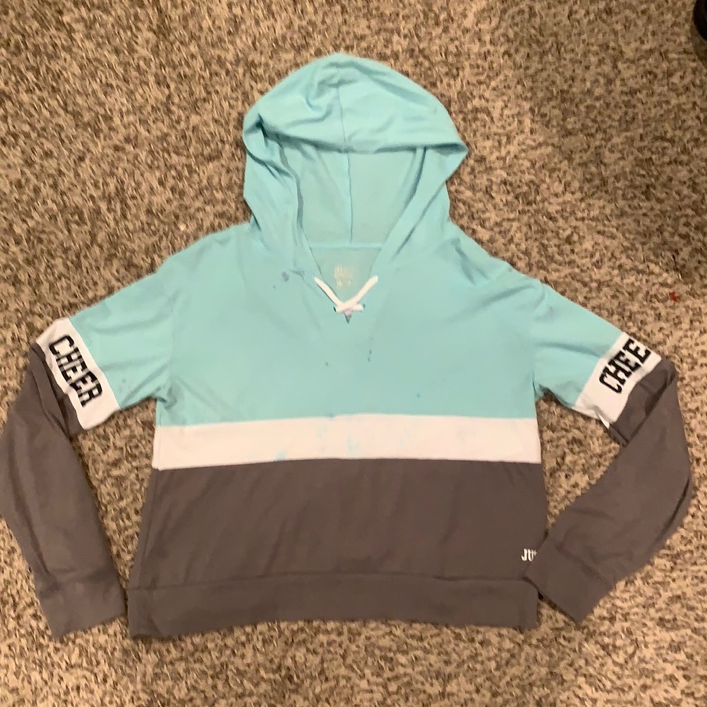 Hooded cheer crop top